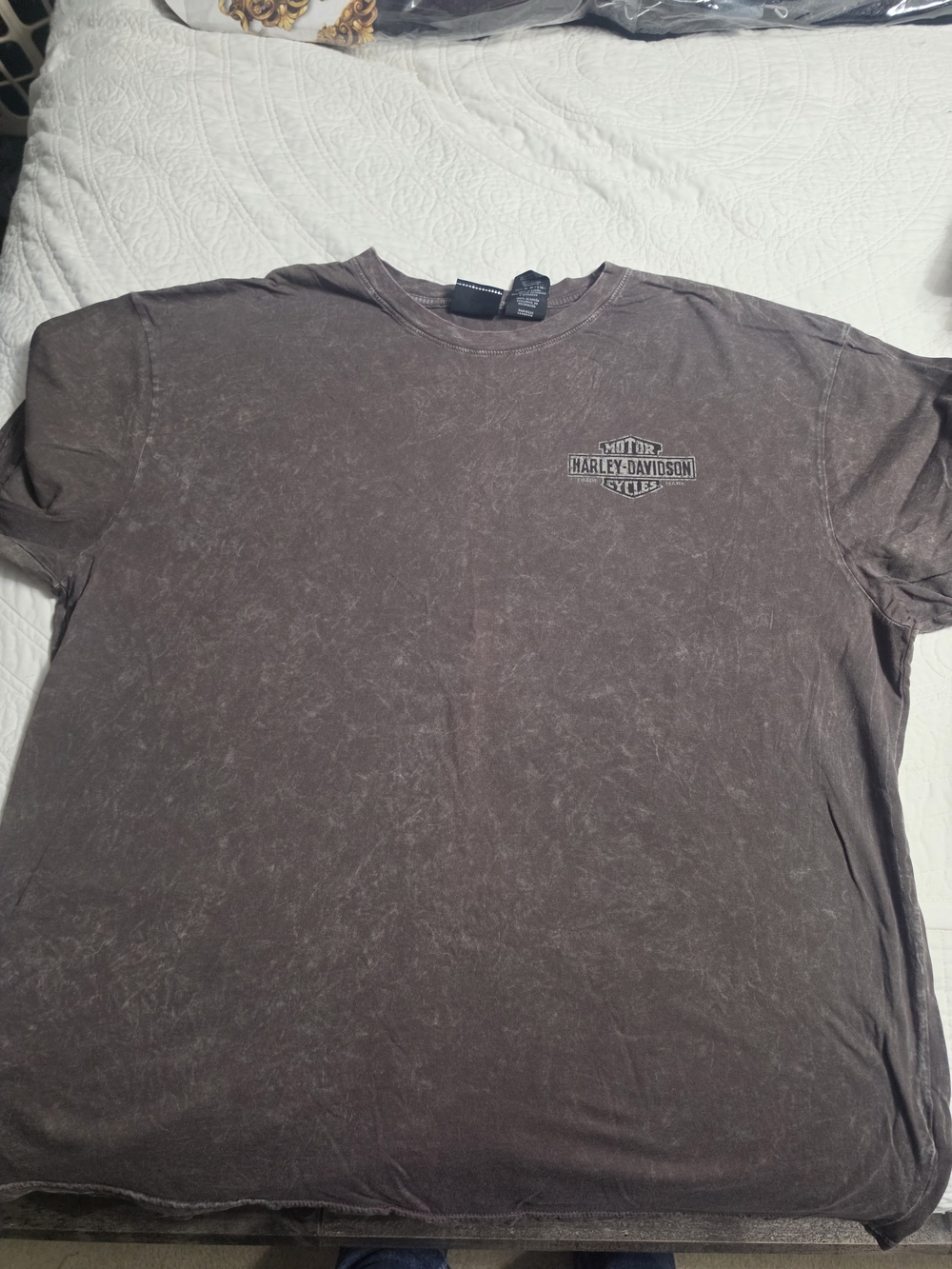 Harley-Davidson Men's Distressed Brown Logo Tee